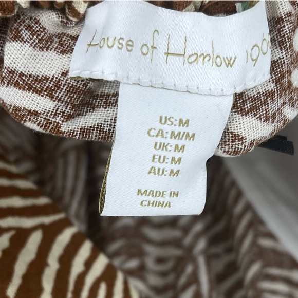 NWT House of Harlow Linen Dress Beachy Resortwear Halter Dress Size Medium - Picture 9 of 11